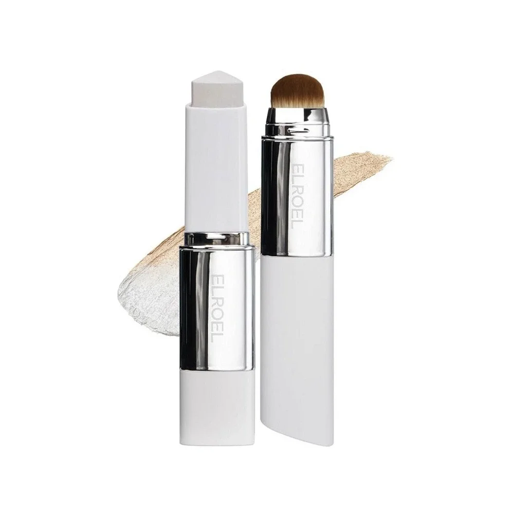 NEW ELROEL Blanc Cover Cream Stick V Foundation 201 Light with Brush 0.45oz